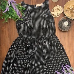 Loft black and white polka dot dress